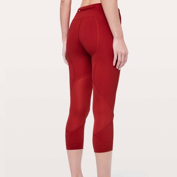 Lululemon Pace Rival Crop 22” Dark Red - Picture 1 of 6